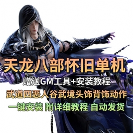 天龙八部怀旧单机版武道四恶人谷新增武境头饰背饰动作新雕纹内置GM
